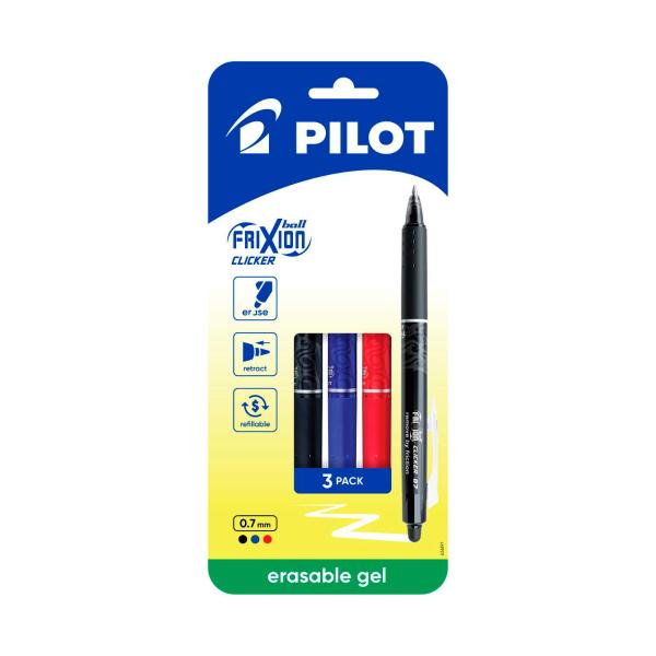 PILOT FRIXION CLICKER ASSORTED 0.7MM