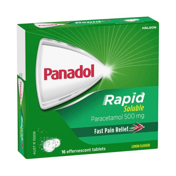 PANADOL RAPID PARACETAMOL PAIN RELIEF SOLUBLE 16PK