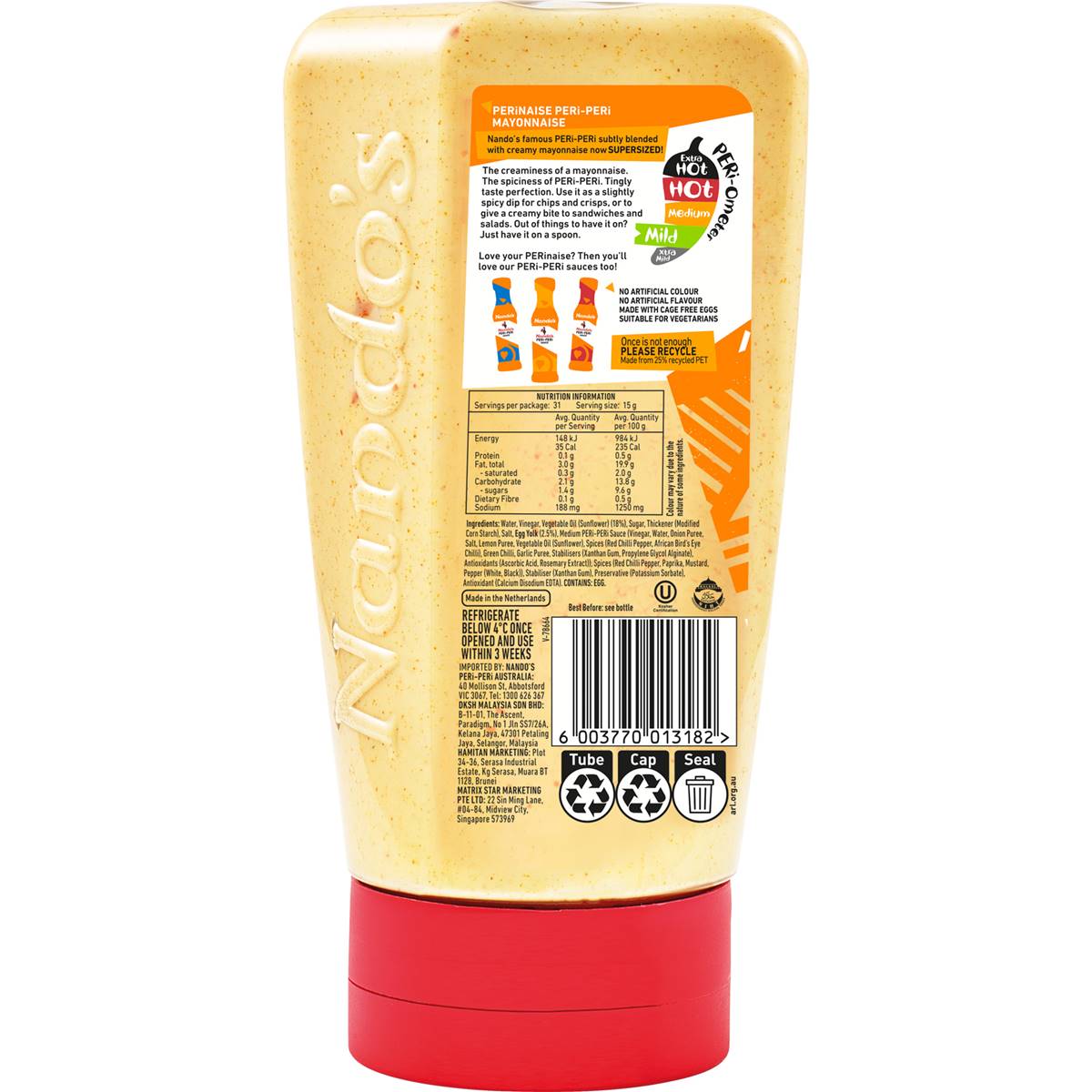 Nando's Perinaise Mild Peri-Peri Mayonnaise Sauce 465g
