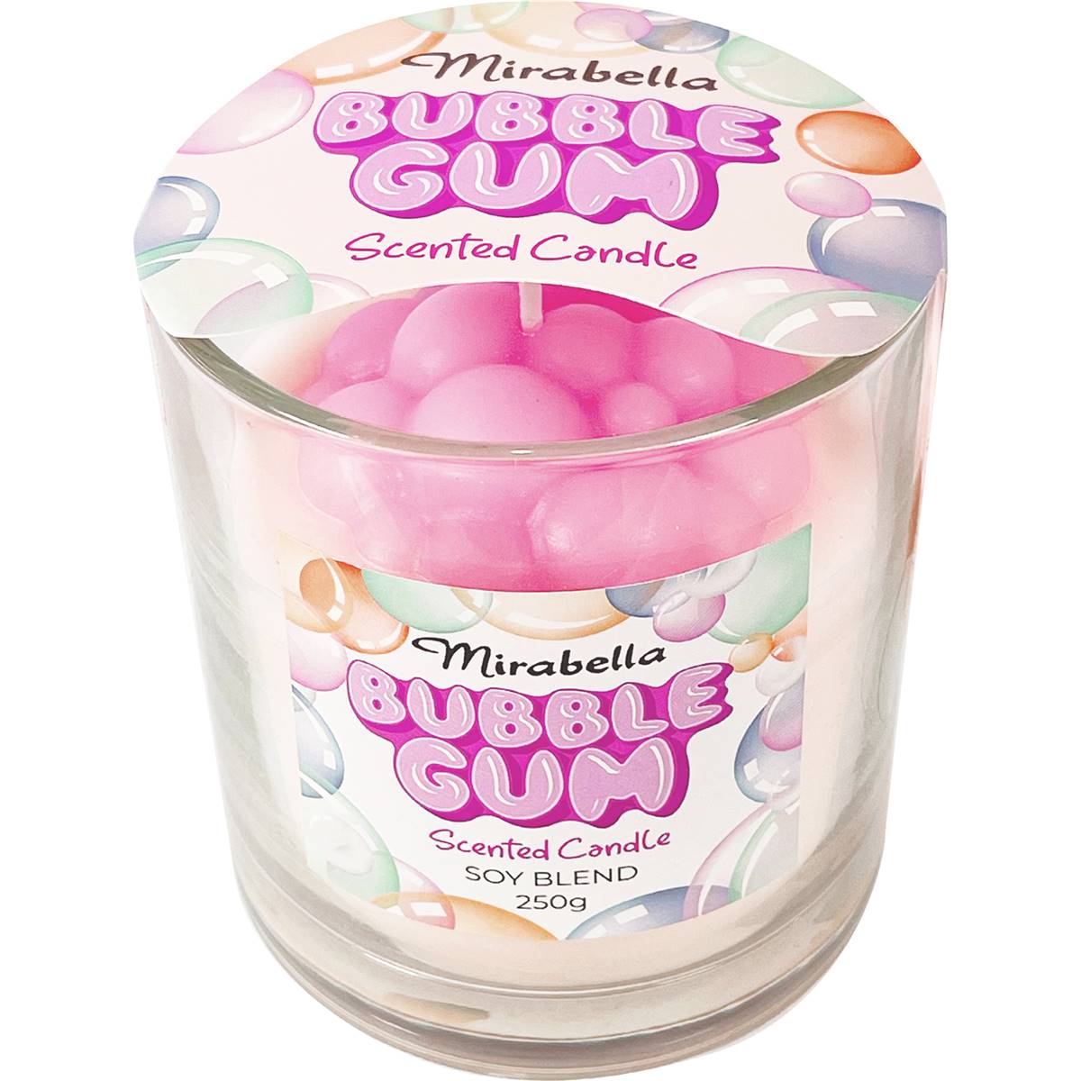 Mirabella Soy Blend Candle Bubble Gum 250g