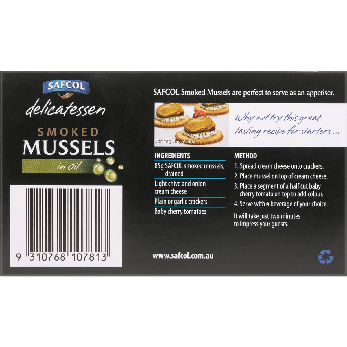 Safcol Smoked Mussels In Oil 85g