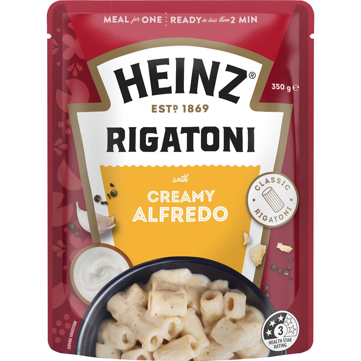 Heinz Rigatoni With Creamy Alfredo Pasta Meal 350g