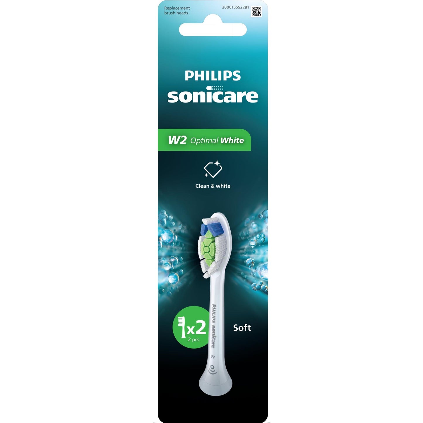 Philips Sonicare W2 Optimal White Brush Head White (2 Pack)