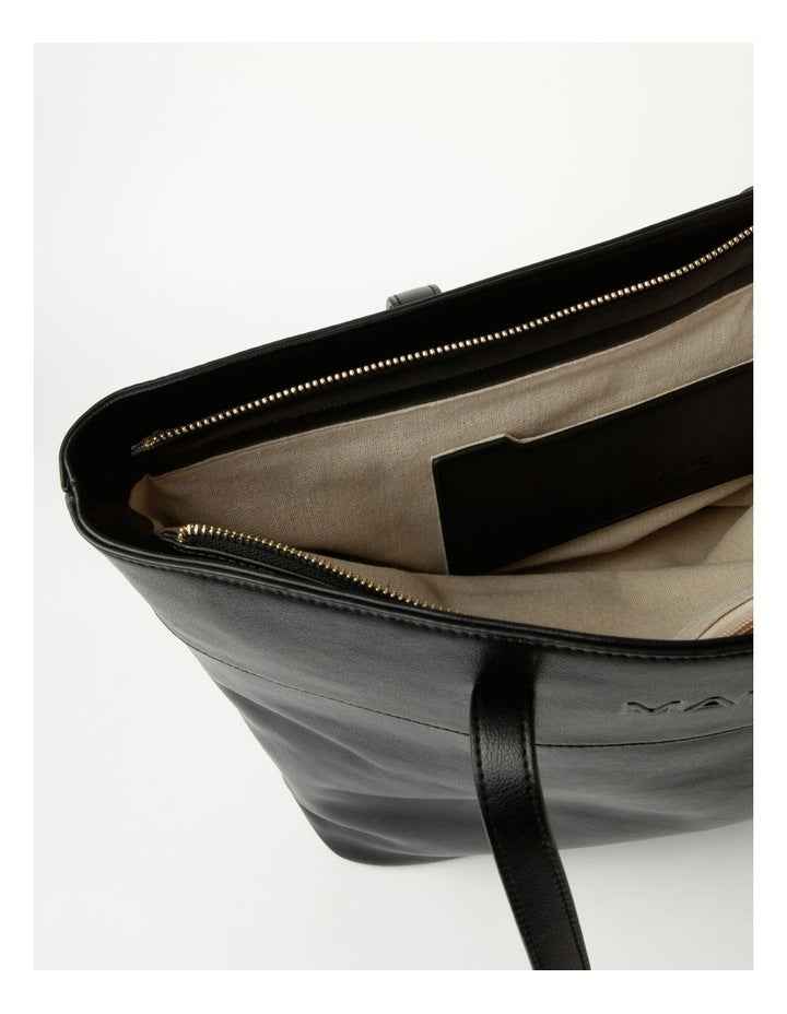 Santorini Black North South Tote Bag