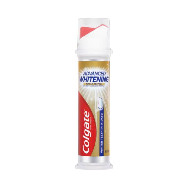 COLGATE PREMIUM PUMP TOOTHPASTE:WHITENING AND TARTAR SENSATIONS WHITE:.:130 GRAM