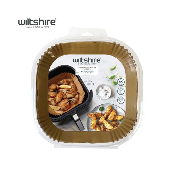 WILTSHIRE SQUARE 16CM AIR FRYER PAPER LINERS 50 PACK
