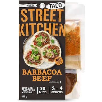 Street Kitchen Barbacoa BBQ Beef Tacos Meal Kit 255g