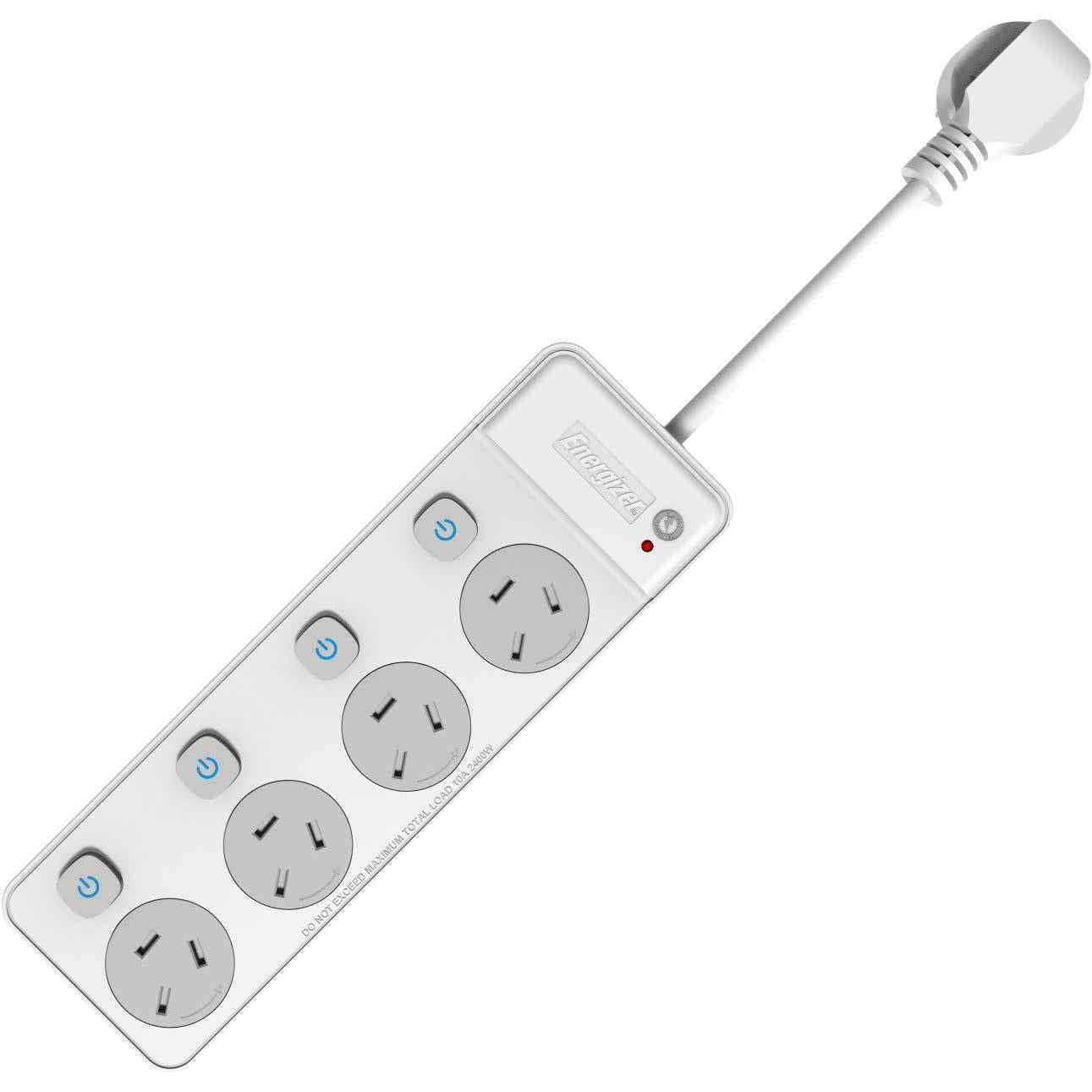 Energizer 4-Port Switched Surge Protection Powerboard