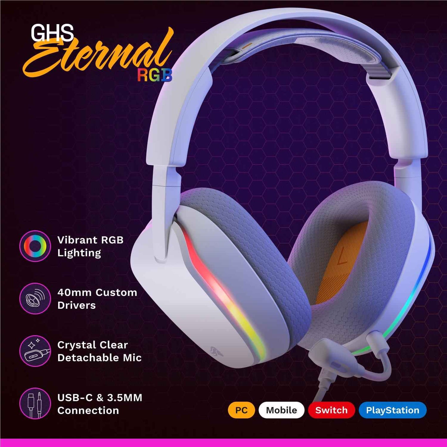 Glorious GHS Eternal RGB Stereo RGB Gaming Headset