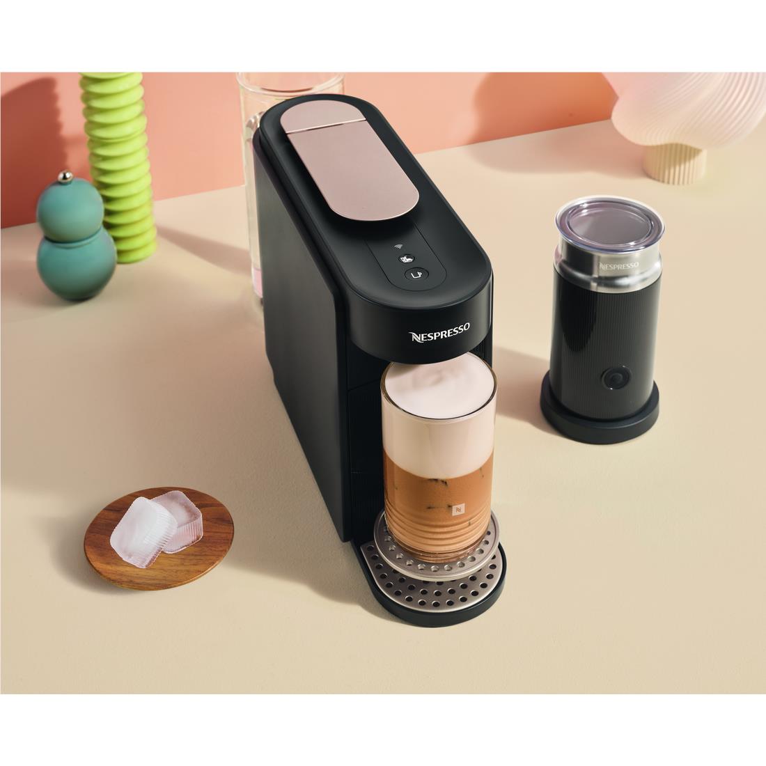Breville Nespresso Vertuo Up Capsule Coffee Machine Bundle (Black)