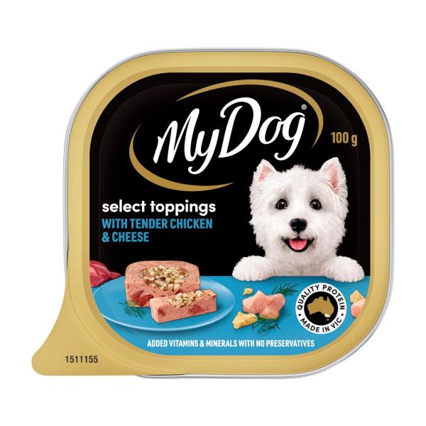 Adult Wet Dog Food Select Toppings with Tender Chicken & Cheese Tray