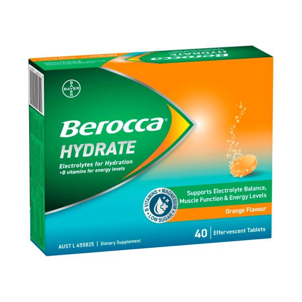 BEROCCA HYDRATE ORANGE 40PK