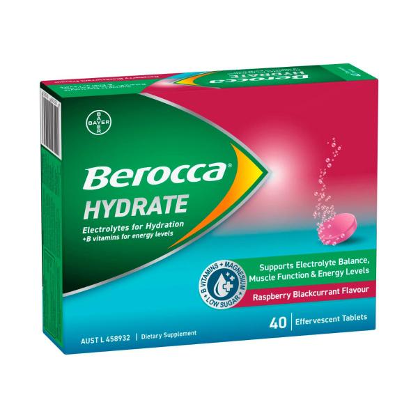 BEROCCA HYDRATE BLACKCURRANT 40PK
