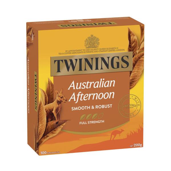 TWININGS AUSTRALIAN AFTERNOON TEA BAGS 100 PACK