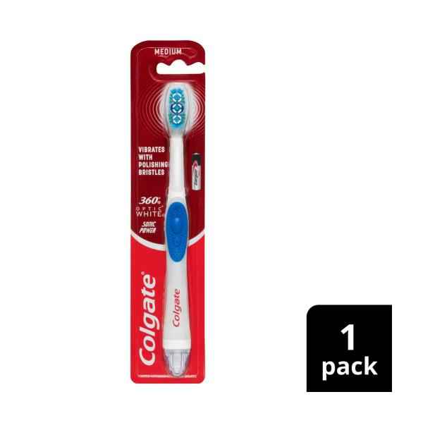 360 Optic White Medium Battery PoWer Whitening Toothbrush