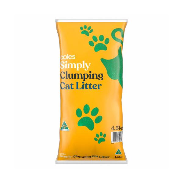 COLES SIMPLY CAT LITTER CLUMPING 4.5KG