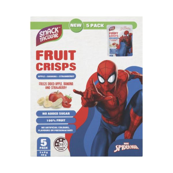 Spiderman Fruit Crisps Strawberry- Banana & Apple