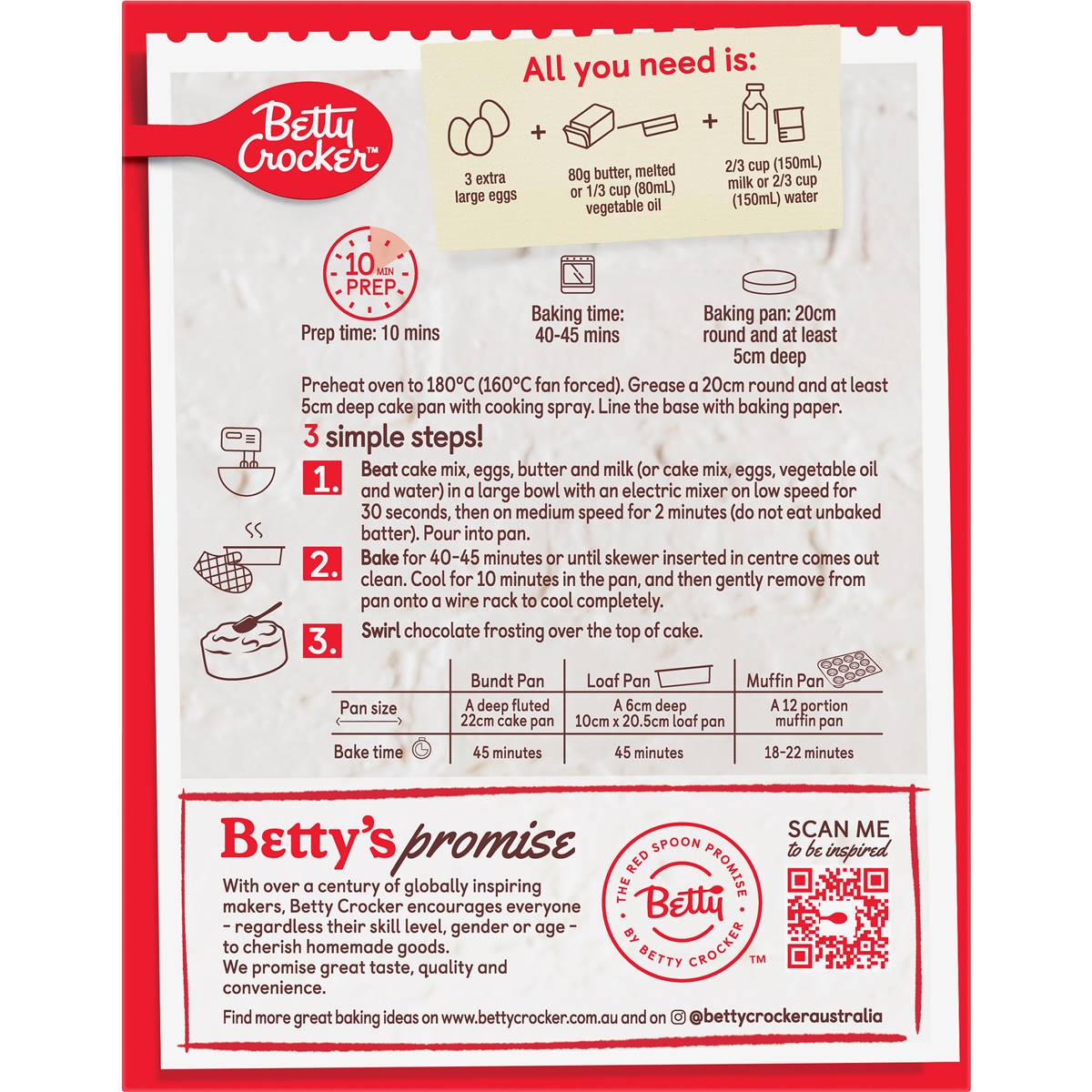 Betty Crocker Chocolate Fudge Cake Mix 450g