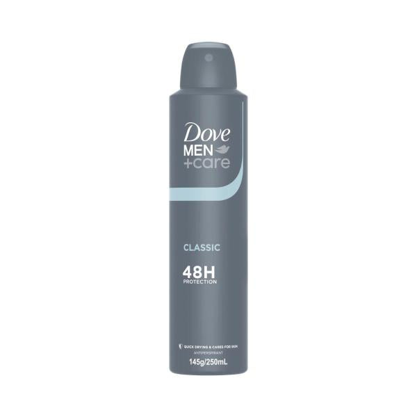 DOVE MEN DEODORANT 48HR AEROSOL CLASSIC 250ML