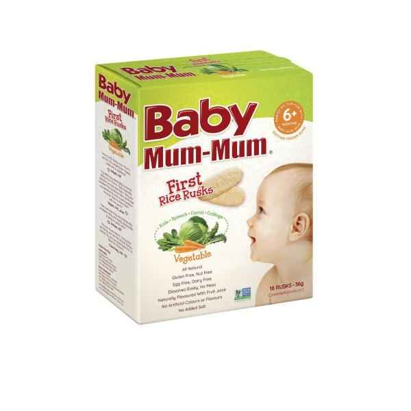 BABY MUM-MUM FIRST RICE RUSKS VEGETABLE +6 MONTHS