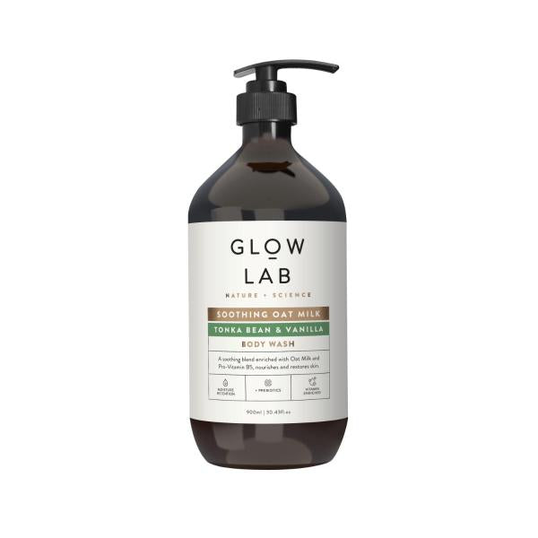 GLOW LAB BODY WASH OAT MILK- TONKA BEAN & VANILLA 900ML