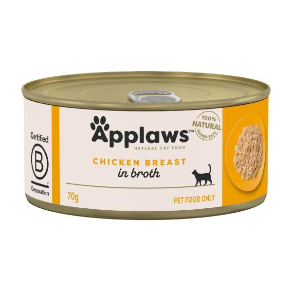 APPLAWS CAT FOOD 70GRAM:CHICKEN BREAST:.:70 GRAM
