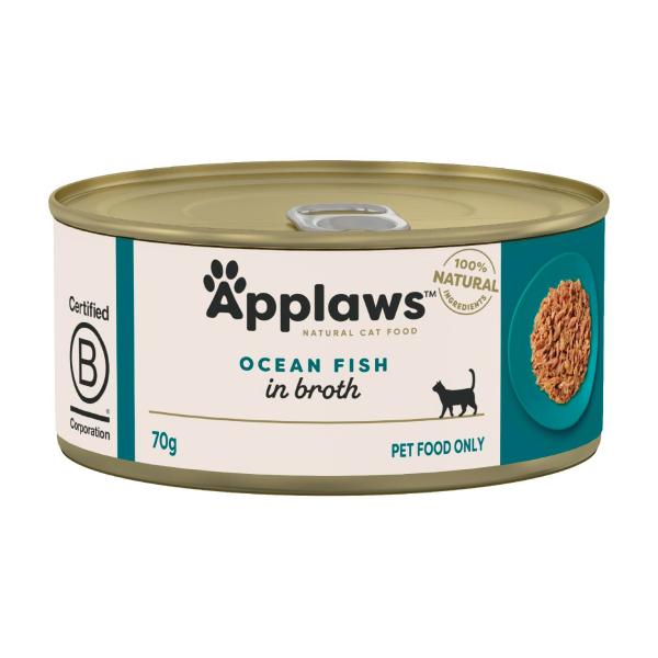 APPLAWS TIN CAT FOOD OCEAN FISH 70 GRAM