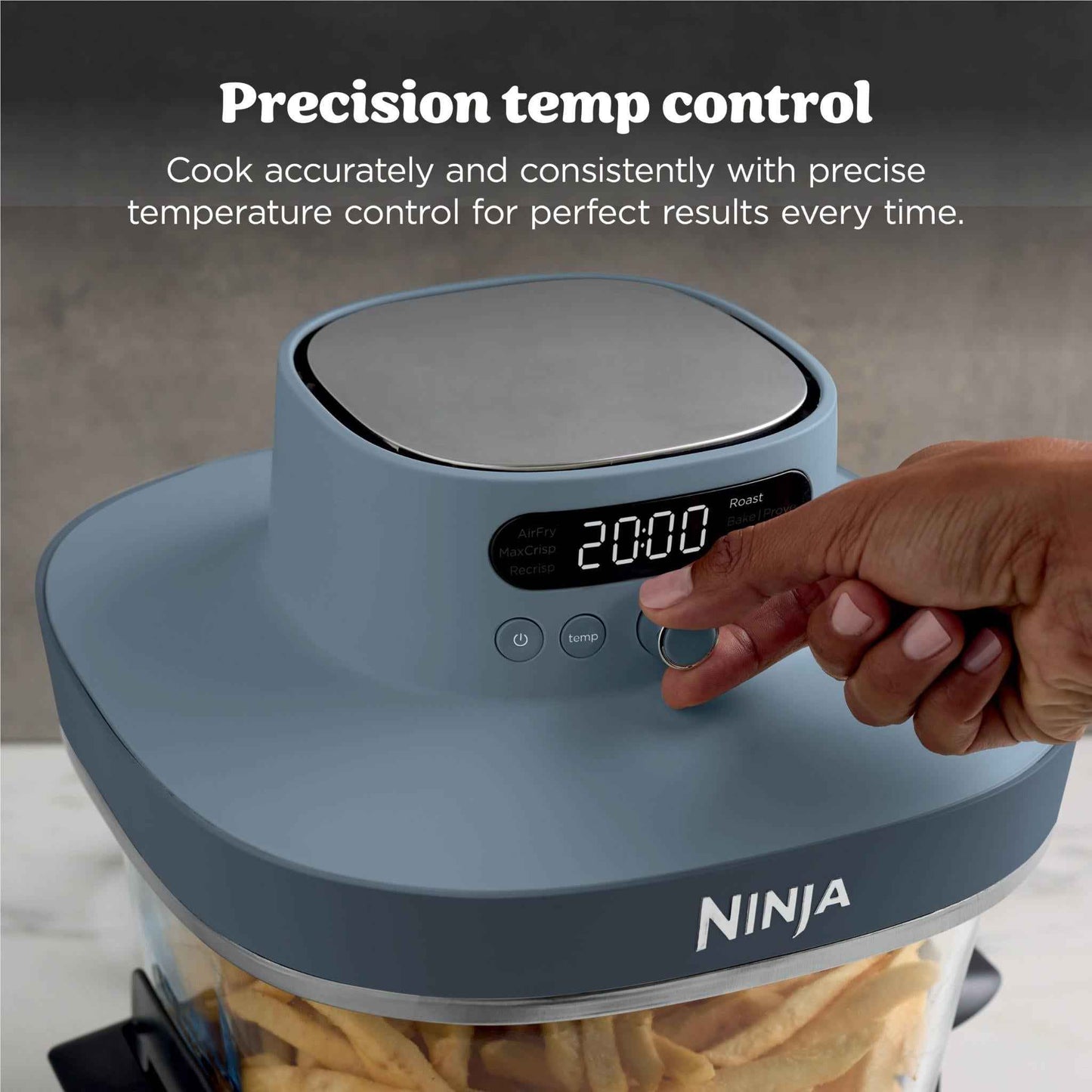 Ninja Crispi Pro 6-in-1 Countertop Glass Air Fryer (Cyberspace)