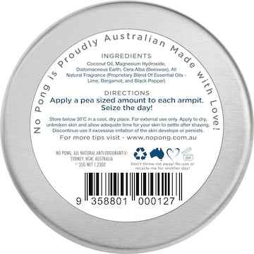 No Pong Solid Deodorant Luscious Lime 35g
