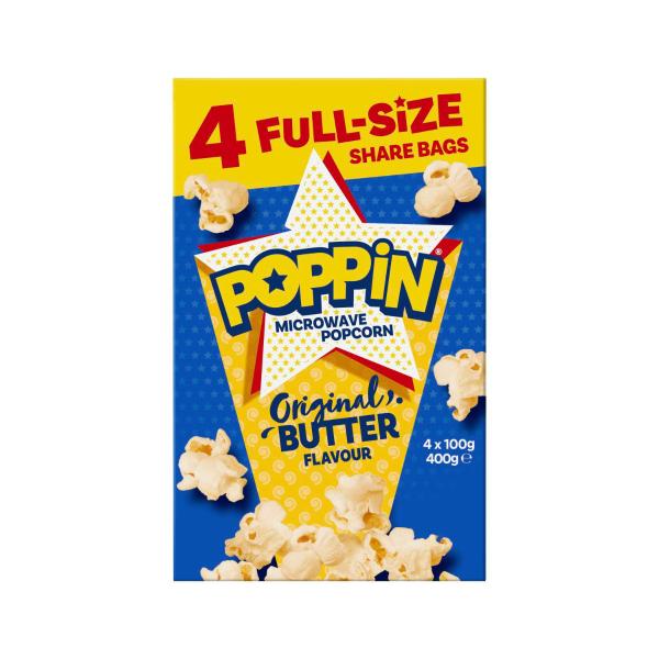 POPPIN POPCORN MICROWAVE BUTTER