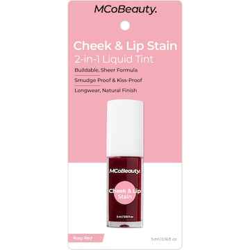 MCoBeauty Cheek & Lip Stain 2-In-1 Liquid Tint Rosy Red 5mL