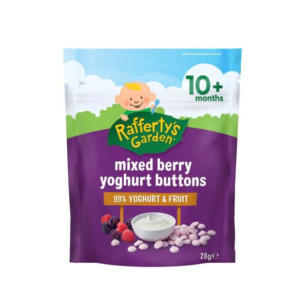 Mixed Berry Yoghurt Buttons Baby Food Snack 10+ Months