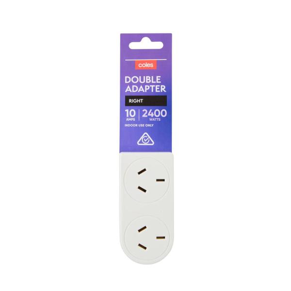 COLES DOUBLE ADAPTOR:FLAT RIGHT HAND
