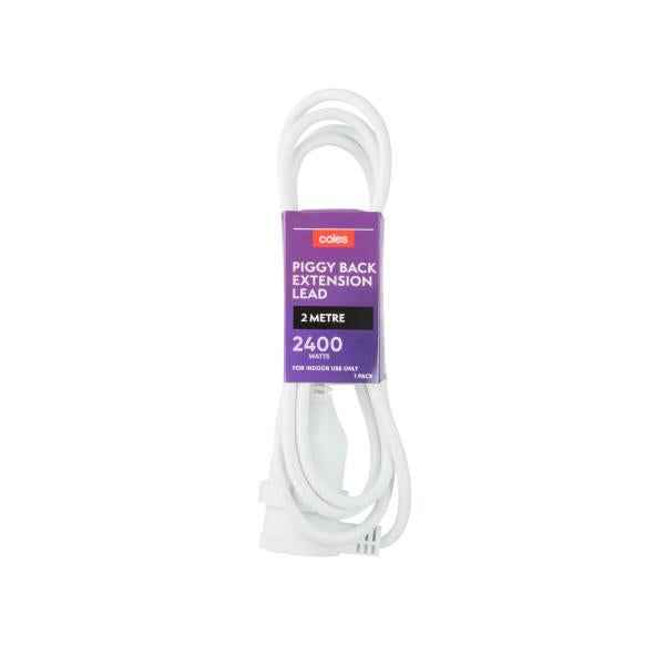 COLES 2M PIGGYBACK EXTENSION LEAD