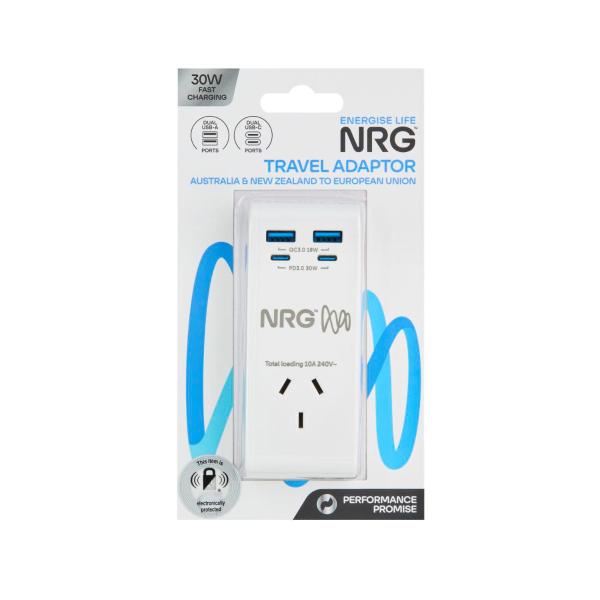 NRG TRAVEL ADAPTOR AU/NZ TO EU