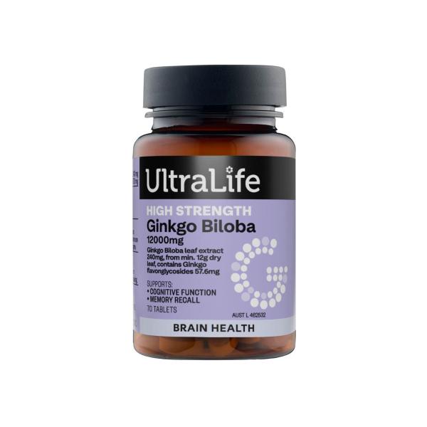 ULTRALIFE HIGH STRENGTH GINKGO 12000MG 70PK