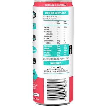 Raw C Pure Natural Coconut Water Watermelon 325mL
