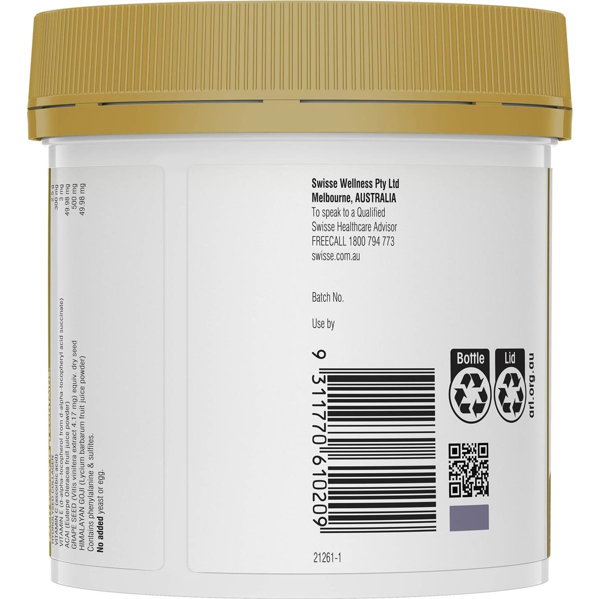 Swisse Beauty Collagen Glow Powder Strawberry Flavour 240g