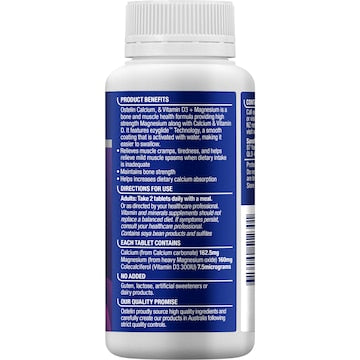 Ostelin Calcium & Vitamin D3 + Magnesium Tablets 100 pack
