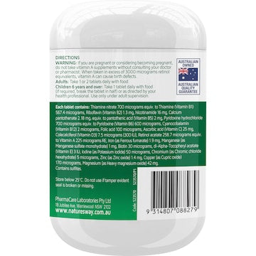 Nature's Way Daily Multivitamin With Antioxidants Coated Tablets 250 pack