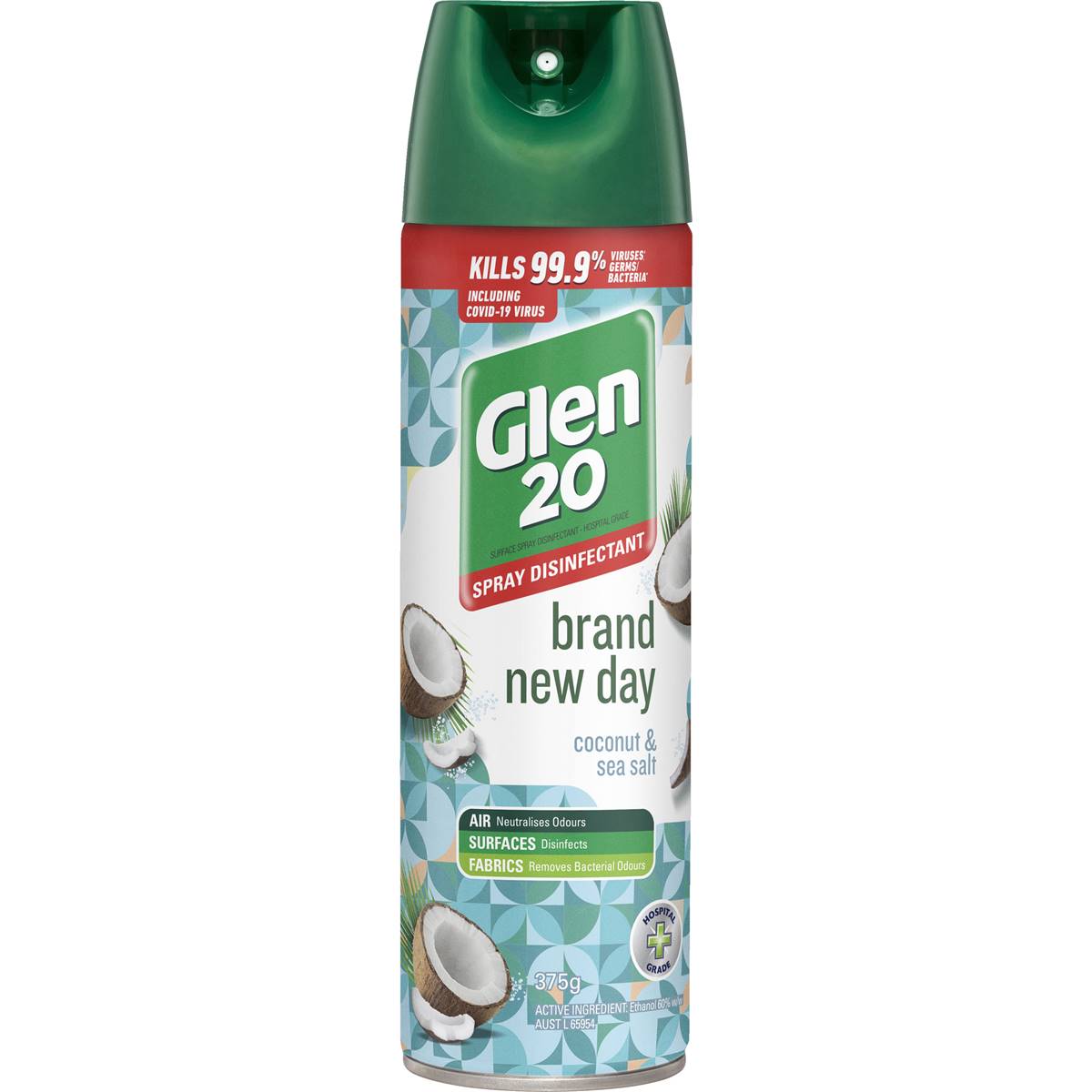 Glen 20 Spray Disinfectant Brand New Day Coconut & Sea Salt 375g