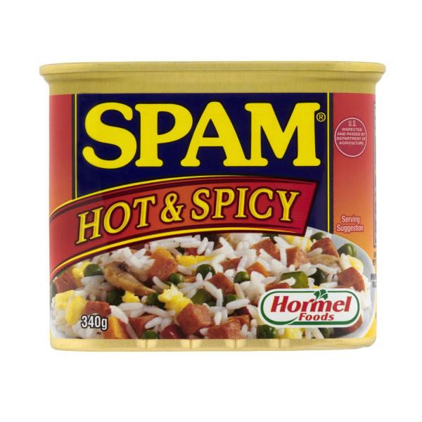 SPAM CANNED HAM:HOT SPICY:.:340 GRAM