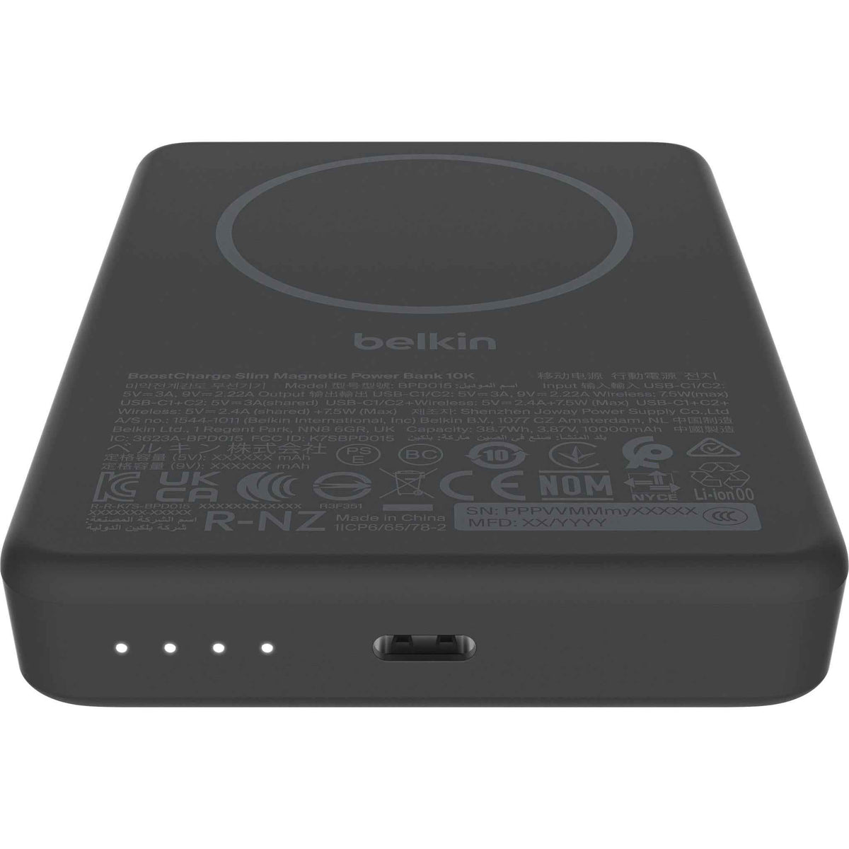 Belkin BoostCharge Slim Magnetic Power Bank 10K (Black)