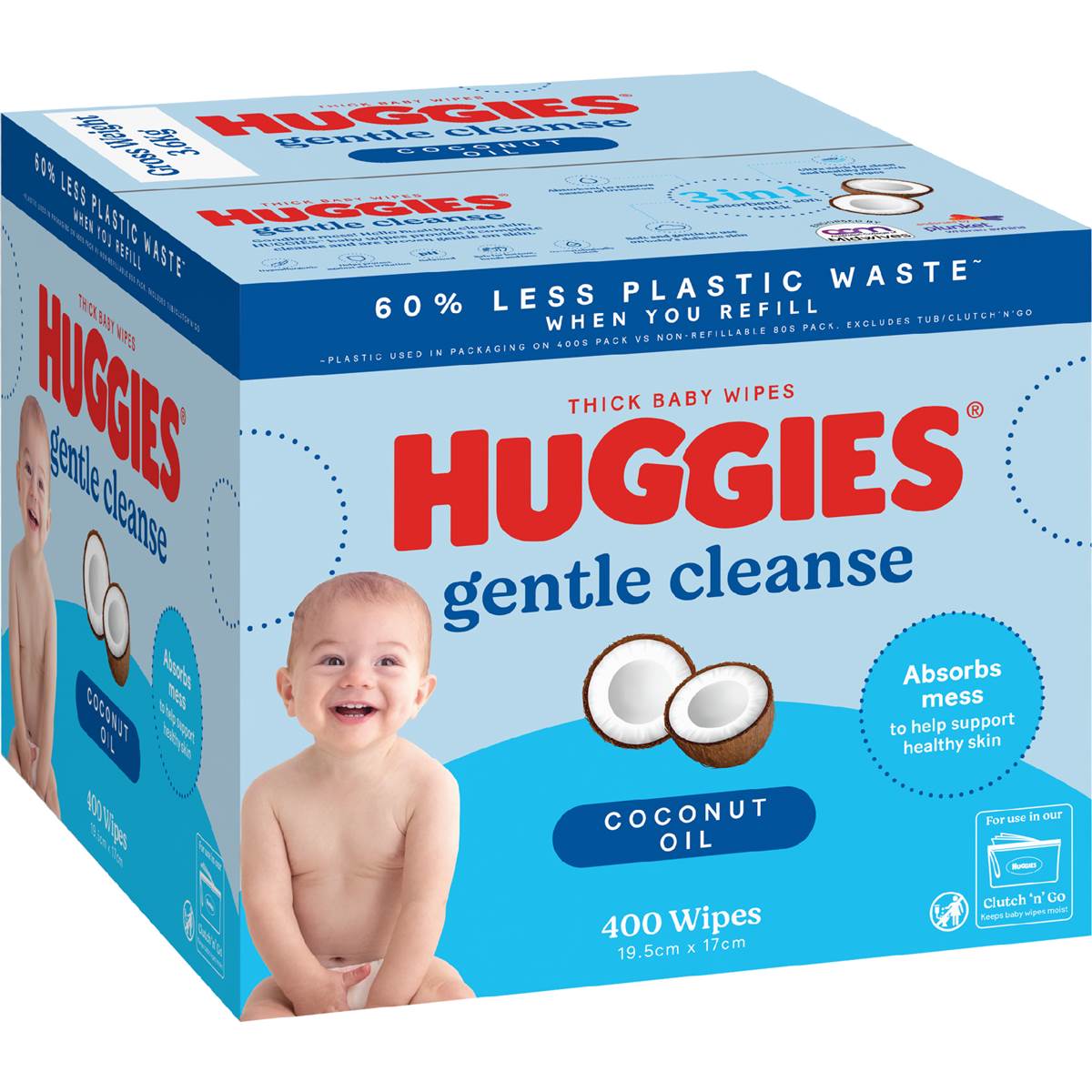 Huggies Baby Wipes With Coconut Oil 400 pack
