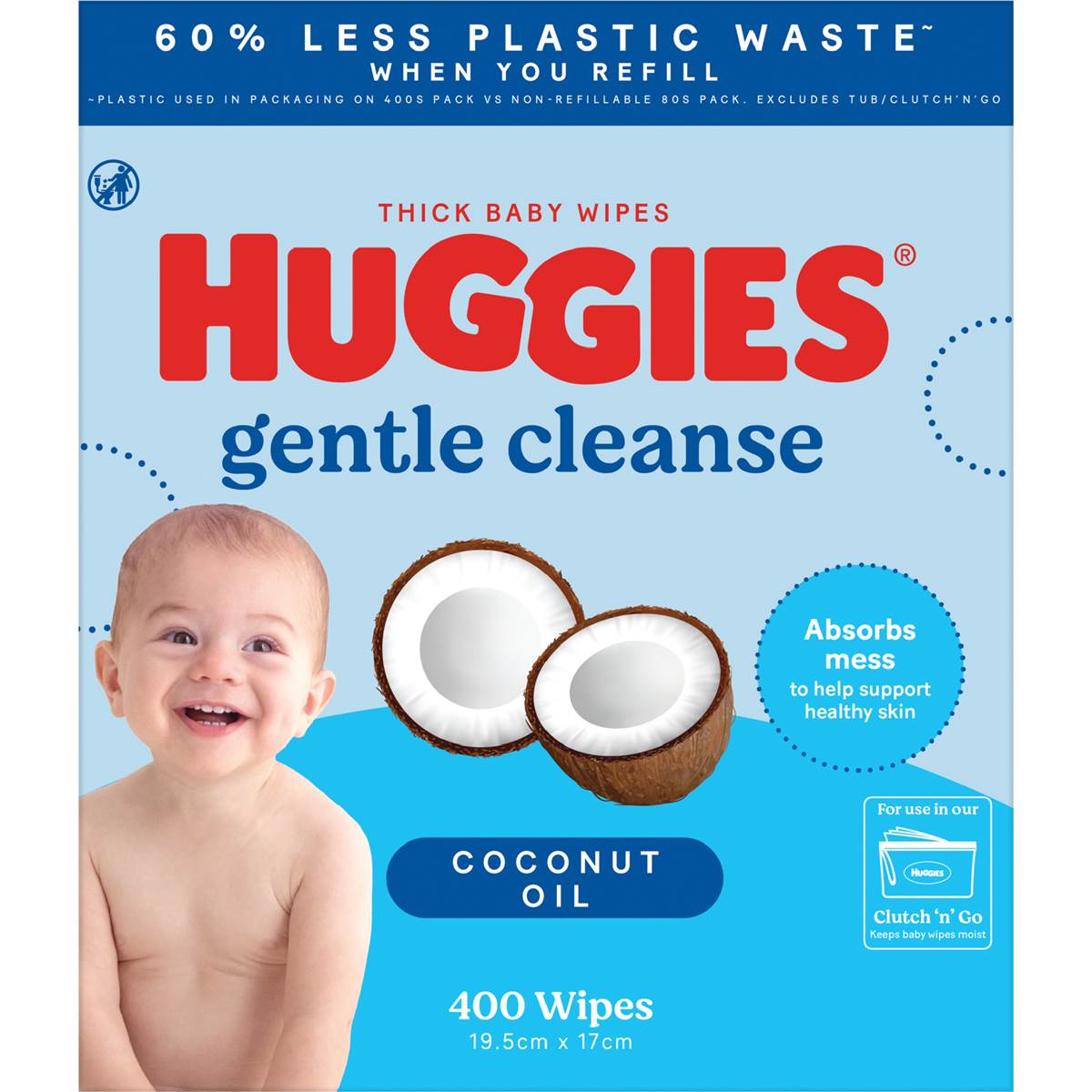 Huggies Baby Wipes With Coconut Oil 400 pack