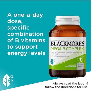 Blackmores Mega B Complex Tablets 200 pack