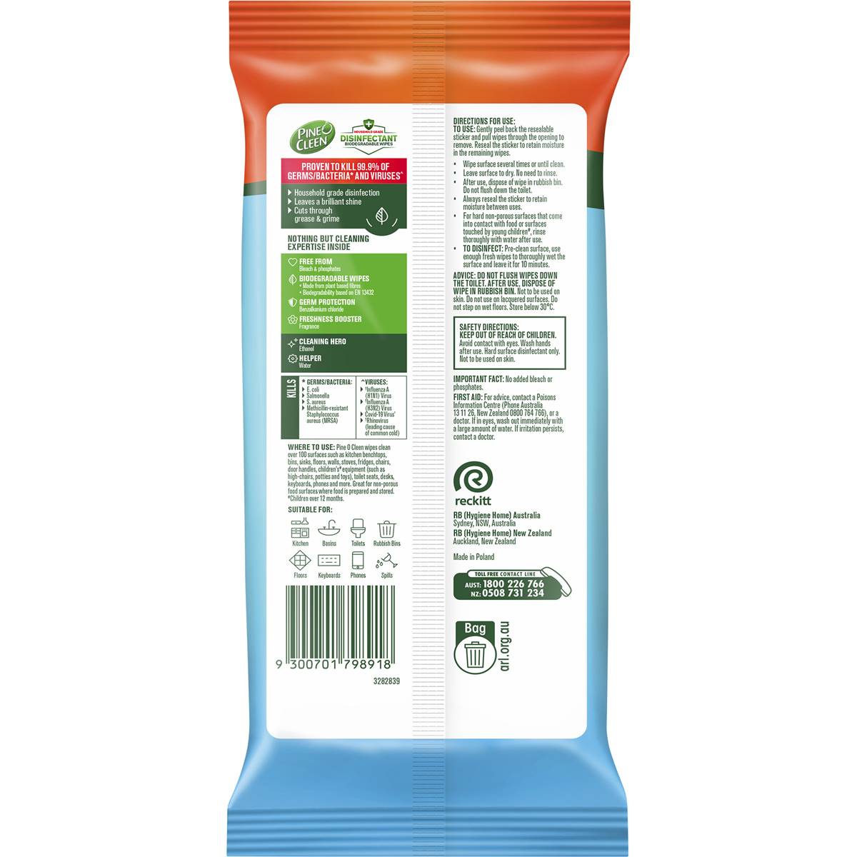 Pine O Cleen Disinfectant Wipes 150 Pack