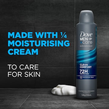 Dove Men+Care Advanced 72hr Deodorant Aerosol Clean Comfort 250mL
