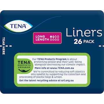 TENA Incontinence Liners Long Length 26 pack