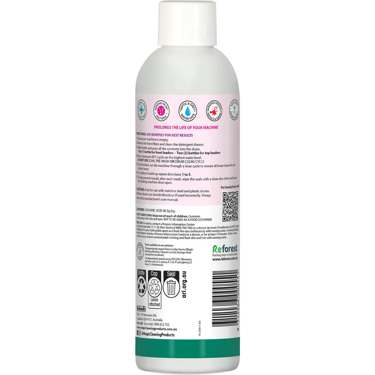 Magic Washing Machine Cleaner Disinfectant 250mL